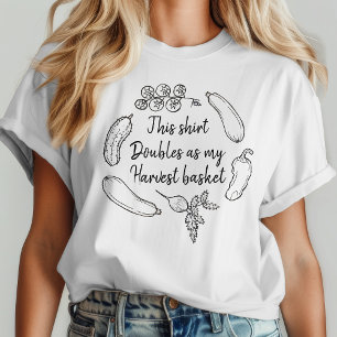 T-shirt Drôle Jardin Relatable Humour Veggie Harvest Doodl