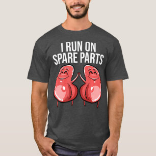 T-shirt Drôle Je Cours Sur Pièces De Rechange Cool Kidne