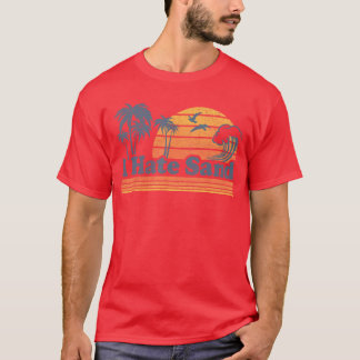 T-shirt Drôle Je déteste Sand Beach Vacances été Vintage 7