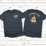 T-shirt Drôle, je fumerais ce nom de maître avant et arriè<br><div class="desc">Vous cherchez un cadeau personnalisé pour le fumeur grill Pit Master dans votre vie? Ce drôle T-shirt I'd Smoke That Front and Back avec le nom du maître de la fosse personnalisée et les ustensiles de grillades imprimés sur le devant, et coupes de viande de boucher de vache / poulet...</div>