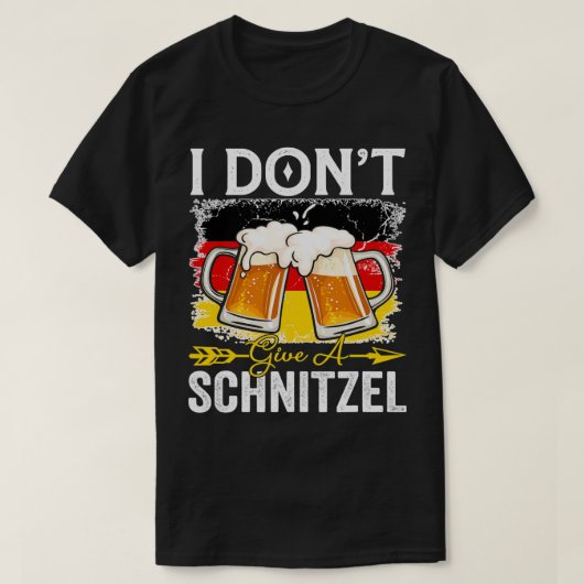 T-shirt Drôle Je ne donne pas un Schnitzel Allemagne Drape (Design devant)
