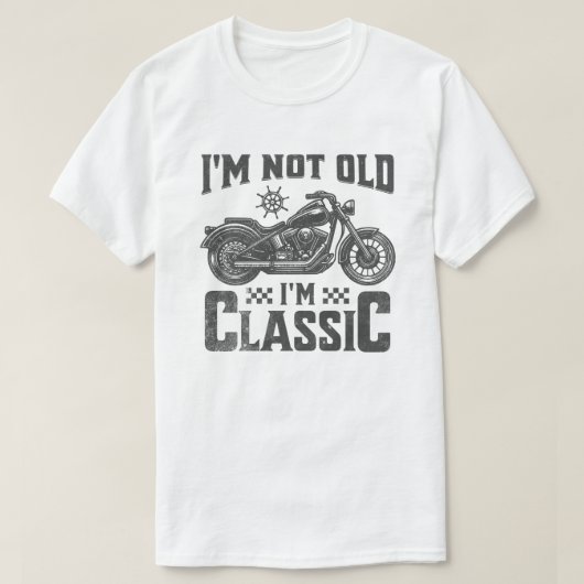 T-shirt Drôle "Je ne suis pas vieux, je suis classique" mo (Design devant)