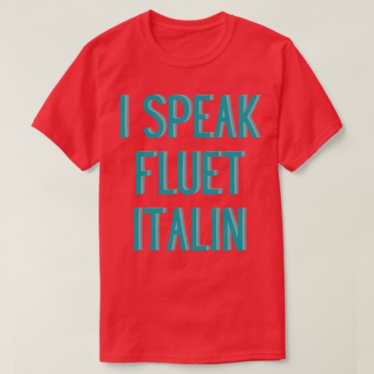 T-shirt drôle je parle couramment italien (Design devant)