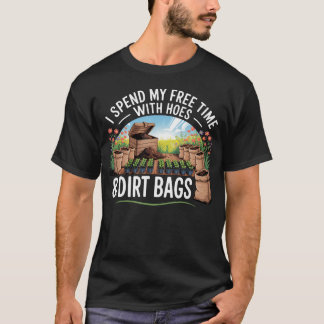 T-shirt Drôle, je passe mon temps libre avec des putes et