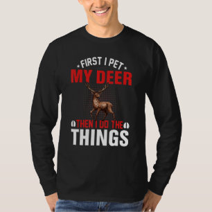 T-shirt Drôle Je Pet Mon Cerf Wild Animal Secours Travaill