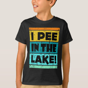 T-shirt Drôle Je Pisse Dans Le Parc De Camping Rétro Lac À