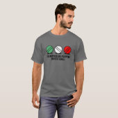 T-shirt Drôle, je préfère jouer à Bocce Ball Cote (Devant entier)