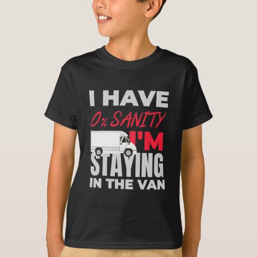 T-shirt Drôle, je reste dans la van Phasmophobia (Devant)
