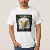 T-shirt Drôle Je Souriais Grumpy Eagle Photo (Devant)