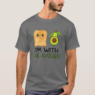 T-shirt Drôle je suis avec l'Avocado pour les enfants, les