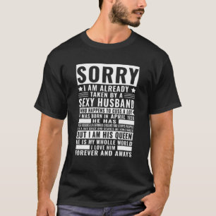 T-shirt Drôle Je suis déjà pris par le mari Il est né à Ap