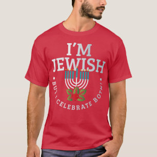 T-shirt Drôle, je suis juif, mais je célèbre les deux Hano