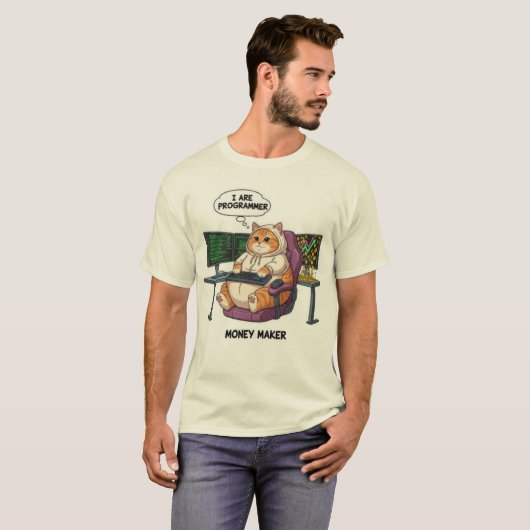 T-shirt drôle "Je Suis Programmeur Erreur de Gramm (Devant entier)