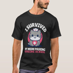 T-shirt Drôle je suis sorti indemne de la réussite de mama