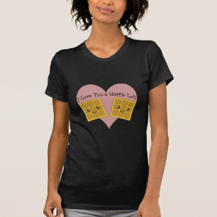 T-shirt Drôle Je T'Aime Une gaufre Beaucoup mignonne gaufr
