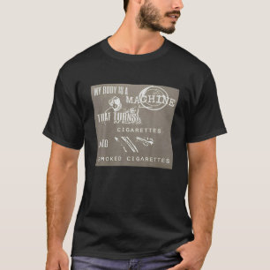 T-shirt Drôle, je t'aimerai "Jusqu'à ce que mes poumons do