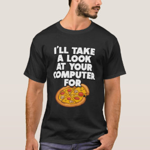 T-shirt Drôle je vais jeter un oeil à votre ordinateur pou