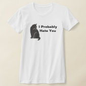 T-shirt Drôle je vous déteste Introduire le chat noir (Poser)