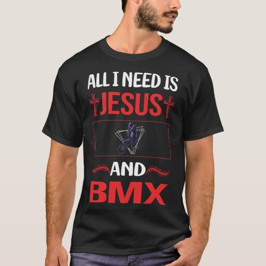 T-shirt Drôle Jesus BMX (Devant)