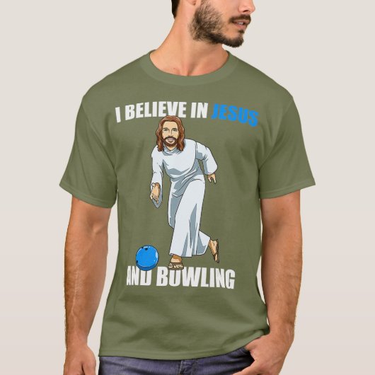 T-shirt Drôle Jesus Bowling cadeau (Devant)