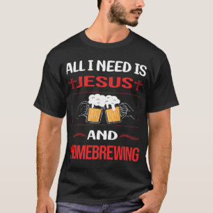 T-shirt Drôle Jésus Brassage Maison Bière Homebrewer H