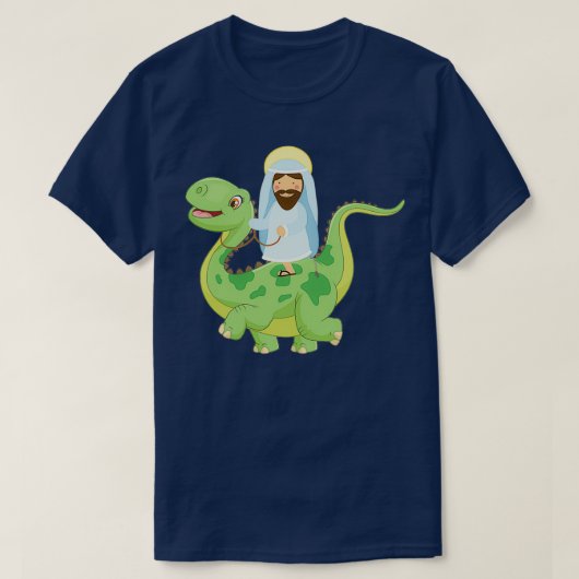 T-shirt Drôle Jésus Dinosaure Agnostique L'évolution athée (Design devant)