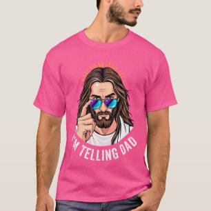 T-shirt Drôle Jésus Je Dis À Papa Religieux