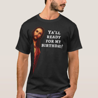 T-shirt Drôle Jésus Joyeux Anniversaire Cadeau de Noël Cla