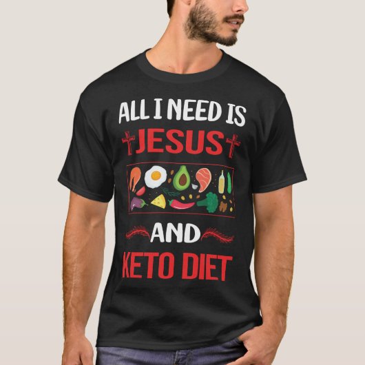 T-shirt Drôle Jésus Keto Diet Ketogénique Ketone Ketosis (Devant)