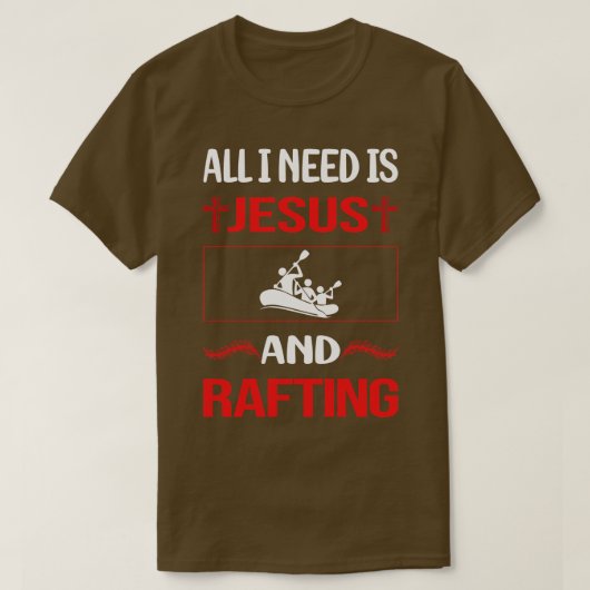 T-shirt Drôle Jesus Rafting (Design devant)
