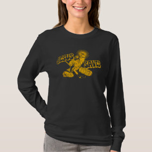 T-shirt Drôle Jésus Sauve Hockey Religieux Christian Goalt
