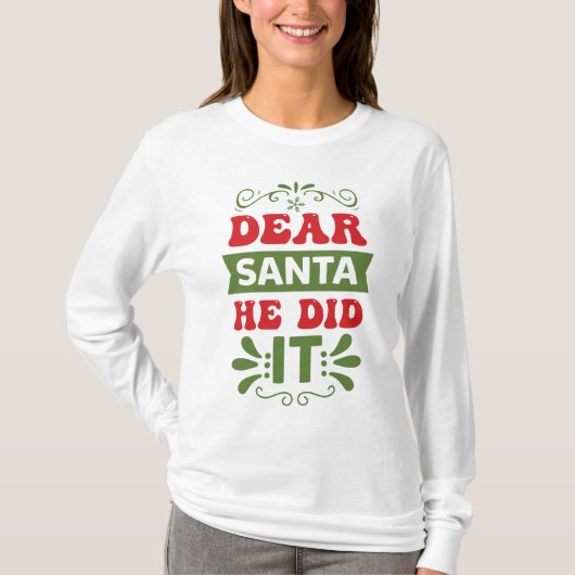 T-Shirt - Drôle Jeu de Noël (Devant)