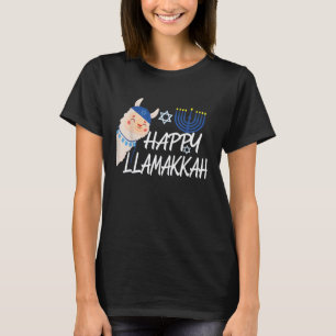 T-shirt Drôle Jewis Joyeux Hanukkah Llamakkah Noël Han