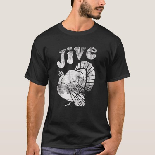 T-shirt Drôle Jive Thanksgiving Turquie Day Retro Holiday (Devant)