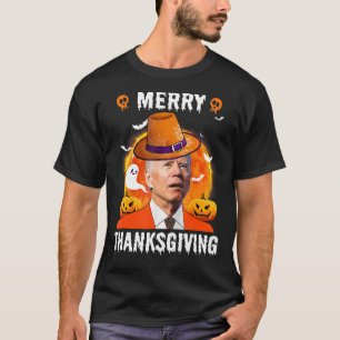 T-shirt Drôle Joe Biden A Confondu Joyeux Thanksgiving Pou