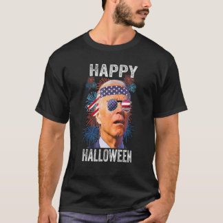 T-shirt Drôle Joe Biden Happy Halloween Confus Pour Le 4E