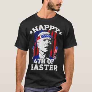 T-shirt Drôle Joe Biden Heureux 4ème du Drapeau Pâques Amé