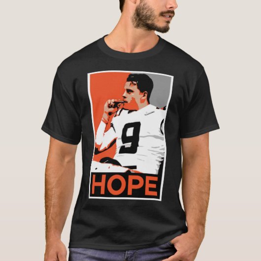 T-shirt Drôle joe burrow fumer cigare cadeau pour burrow l (Devant)