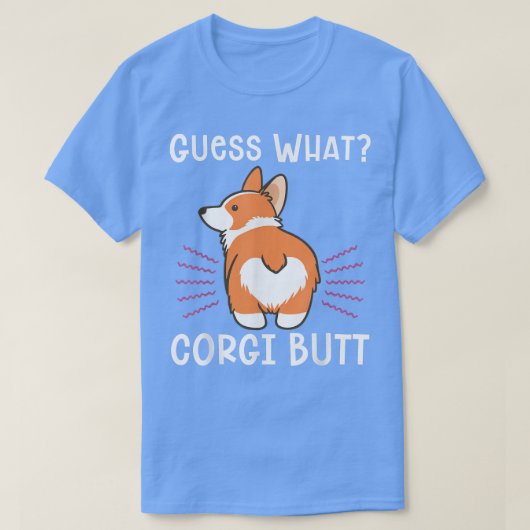 T-shirt Drôle Joke Devine Ce Corgi Butt (Design devant)