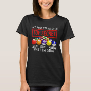 T-shirt Drôle Joueur Billard Cadeau Pour Homme Femme Jeu