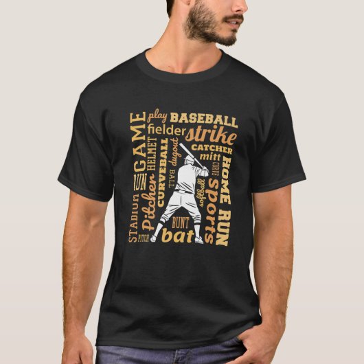T-shirt Drôle Joueur De Baseball Et Citations, Cool De Bas (Devant)