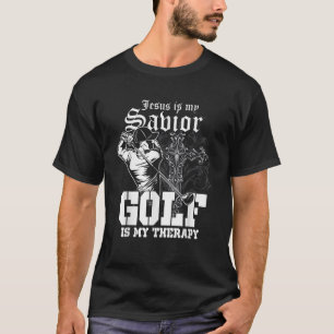 T-shirt Drôle Joueur de golf chrétien Jésus Christ Devotee