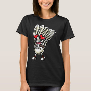 T-shirt Drôle Joueur de navette Dminton Design Hommes Femm