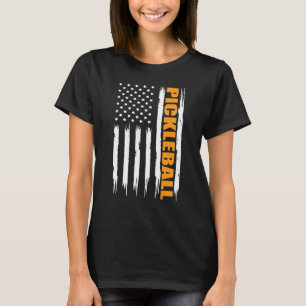 T-shirt Drôle joueur de Pickleball Usa Drapeau Pickleball