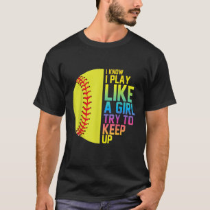 T-shirt Drôle Joueur De Softball Plaisanterie Je Sais Je J