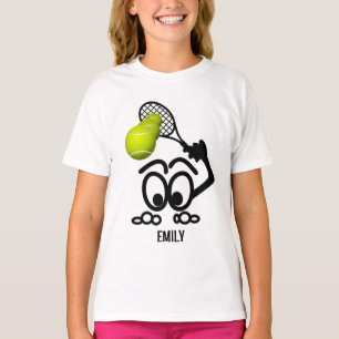 T-shirt Drôle joueur de tennis Filles personnalisées