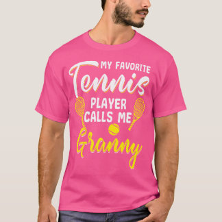 T-shirt Drôle joueur de tennis Hobby Racquet Granny Grand-