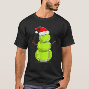 T-shirt Drôle joueur de tennis Snowman Noël Pour les homme