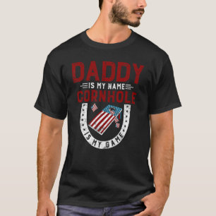 T-shirt Drôle joueur de trou de maïs Daddy est mon nom cor