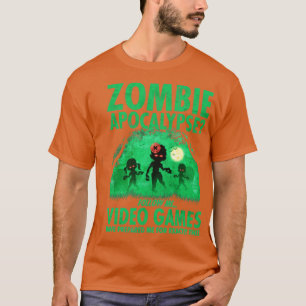 T-shirt Drôle Joueur Vidéo Halloween Zombie